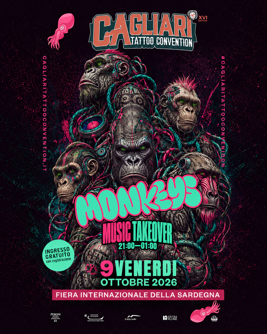 Monkeys Music Takeover, venerdì 9 ottobre 2026